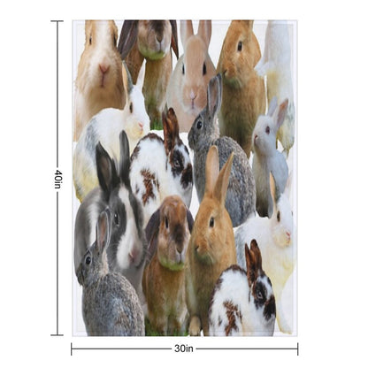 Cute Rabbitsbunnies Throw Blanket