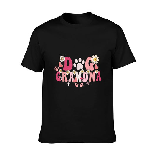 Groovy Dog Grandma Owner Mama Grandma Dog Lovers T-Shirt