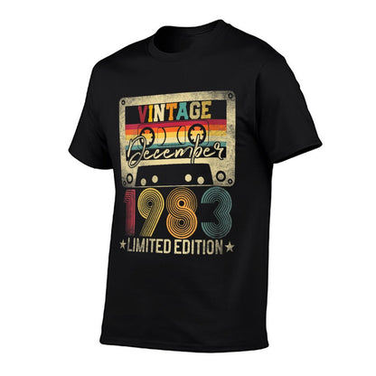 Womens December 1983 40th Birthday Gift Limited Edition Vintage  Oversized Silhouette T-Shirt