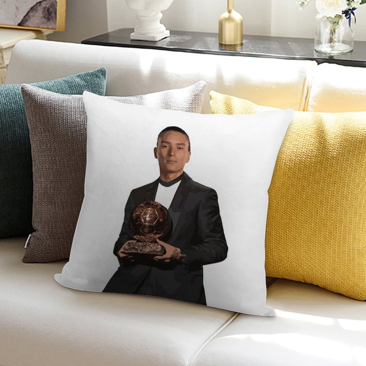 Darwin Nunez Ballon D'or Soft Bedroom Essential Throw Pillow