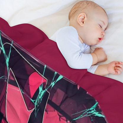 Stained Glass Alastor - Cracked Throw Blanket