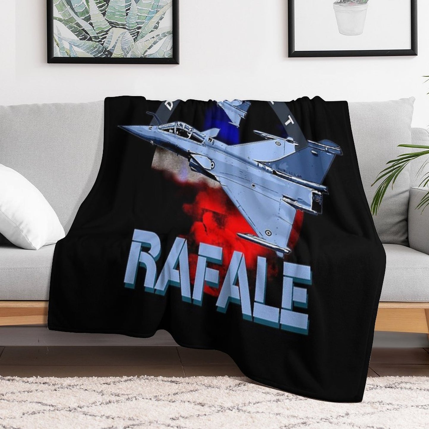 Dassault Rafale French Fighterjet Aircraft Throw Blanket