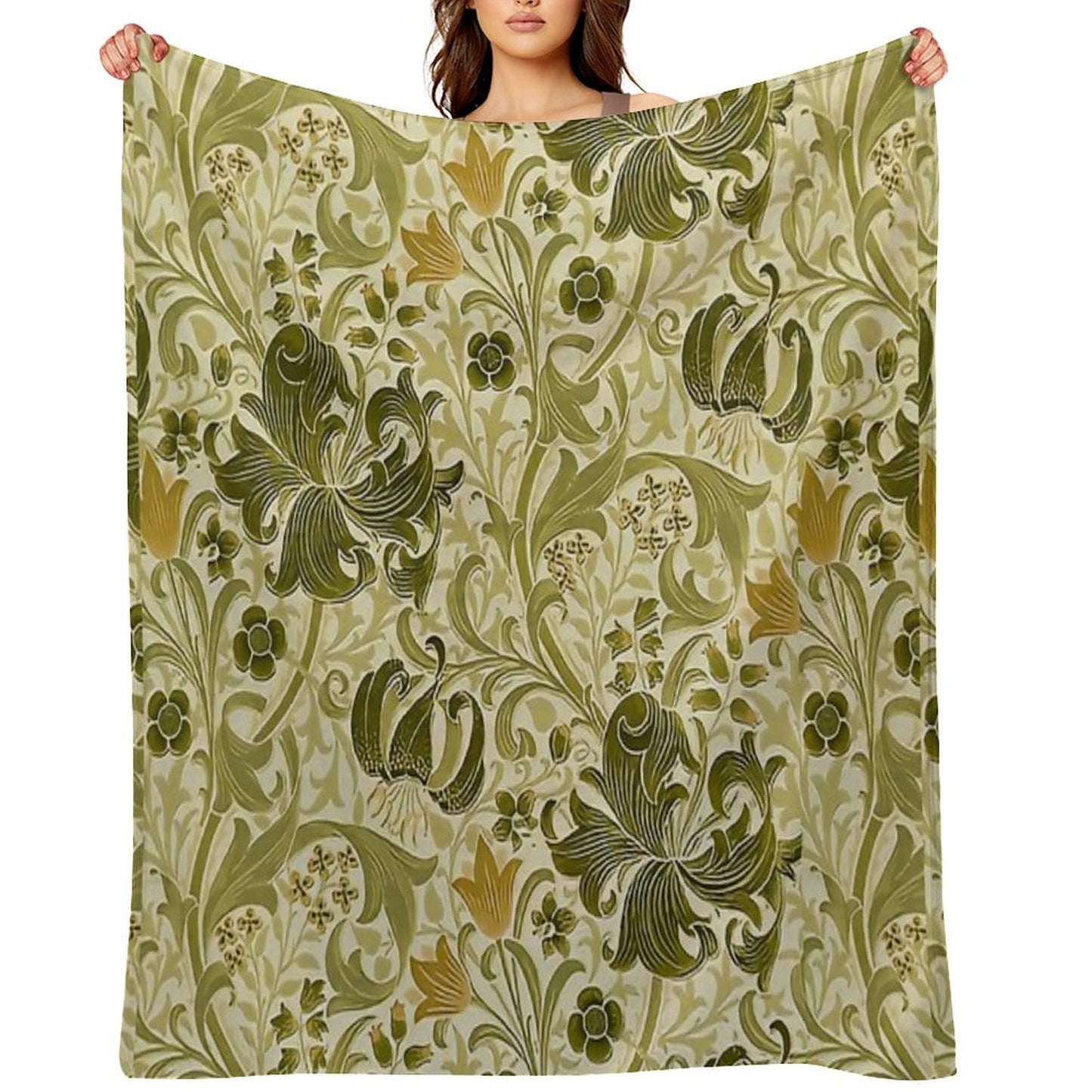 William Morris - Honeysucklea 'No,02. Throw Blanket