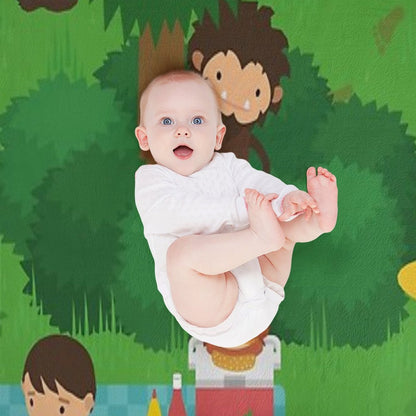 Sneaky Sasquatch Picnic Throw Blanket