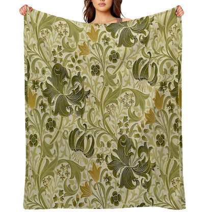 William Morris - Honeysucklea 'No,02. Throw Blanket