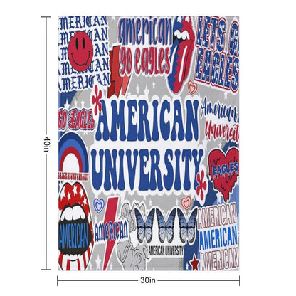 American Collage Throw Blanket