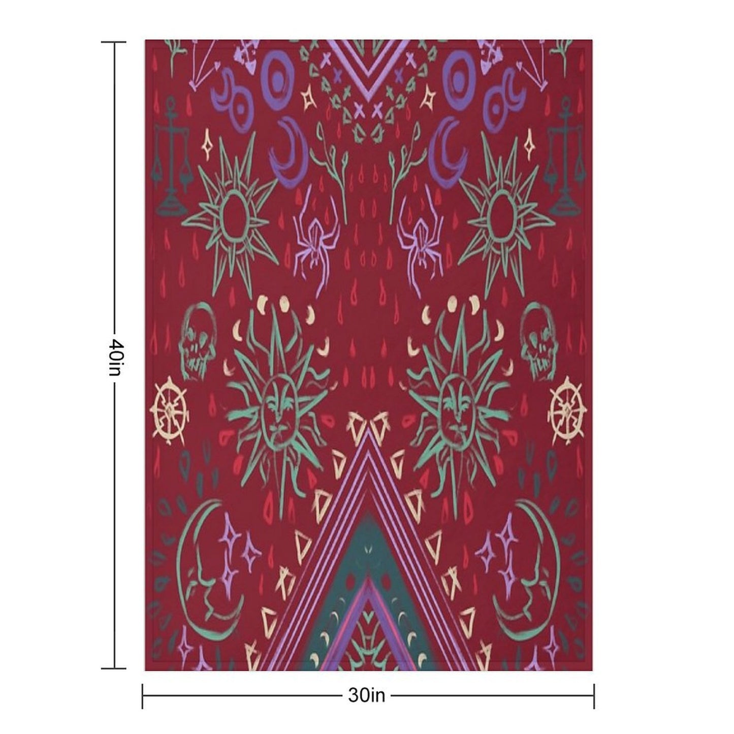 Mollymauk's Coat, Front Panels Throw Blanket