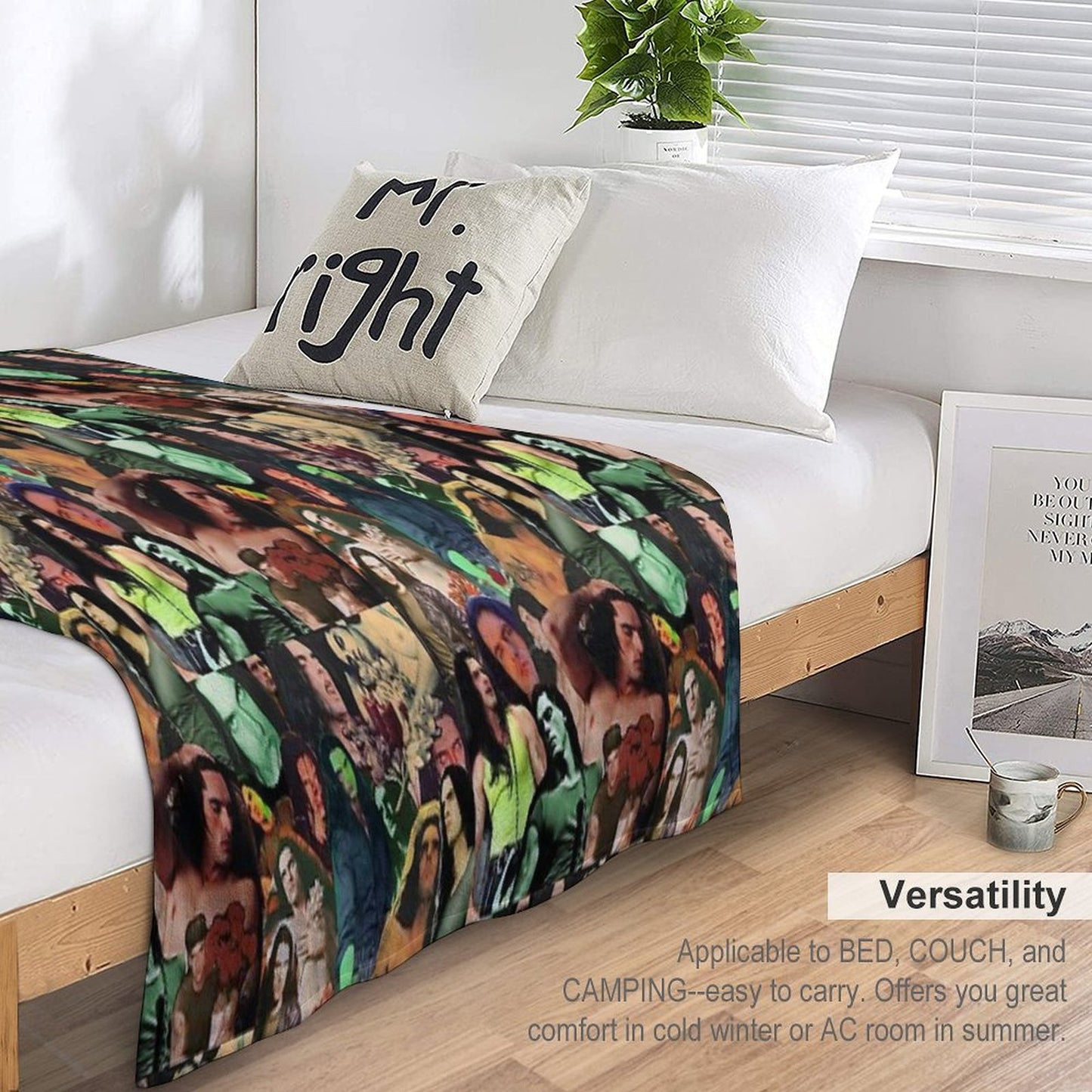 Type O Negative Peter Steele Dark Goth Collage Edit II Throw Blanket