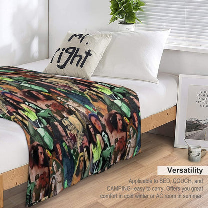 Type O Negative Peter Steele Dark Goth Collage Edit II Throw Blanket