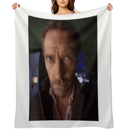 Low Quality House MD Meme Throw Blanket