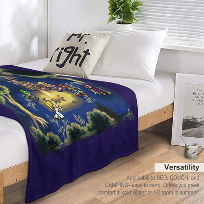Chrono Trigger Camping Scene Throw Blanket