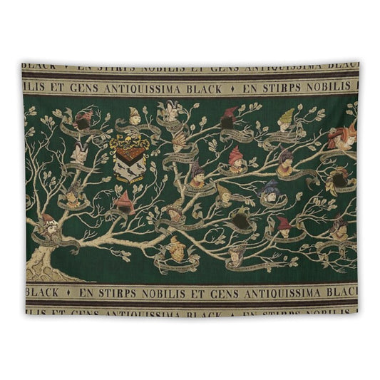 Noble House of Black Family Tree Tapestry