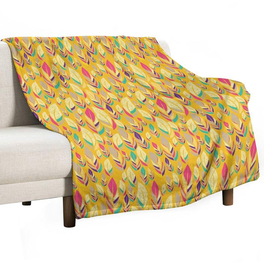 Dancing Feathers Throw Blanket
