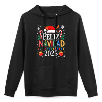 Feliz Navidad 2025 Matching Family Spanish Christmas Mexican Customizable Surface Hoodie