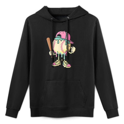 Ice Cream Drip Baseball Spots Baseball Drip For Girls Durable Construction Hoodie