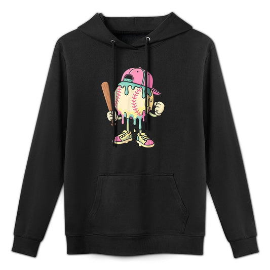 Ice Cream Drip Baseball Spots Baseball Drip For Girls Durable Construction Hoodie