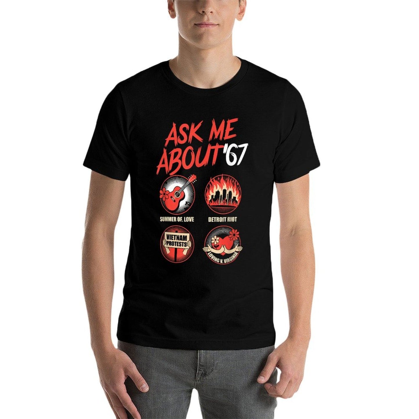 Funny 67 History Teacher Teacher 6 7 Funny Overuse 67  Heathered Texture T-Shirt