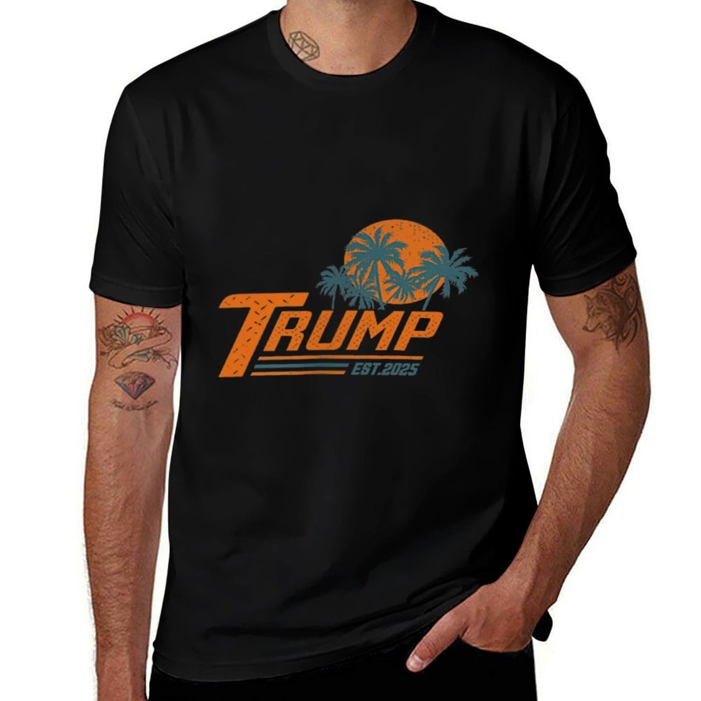 Funny Trump Retro Vintage (2 Side) Trump Merchandise  Soft T-Shirt