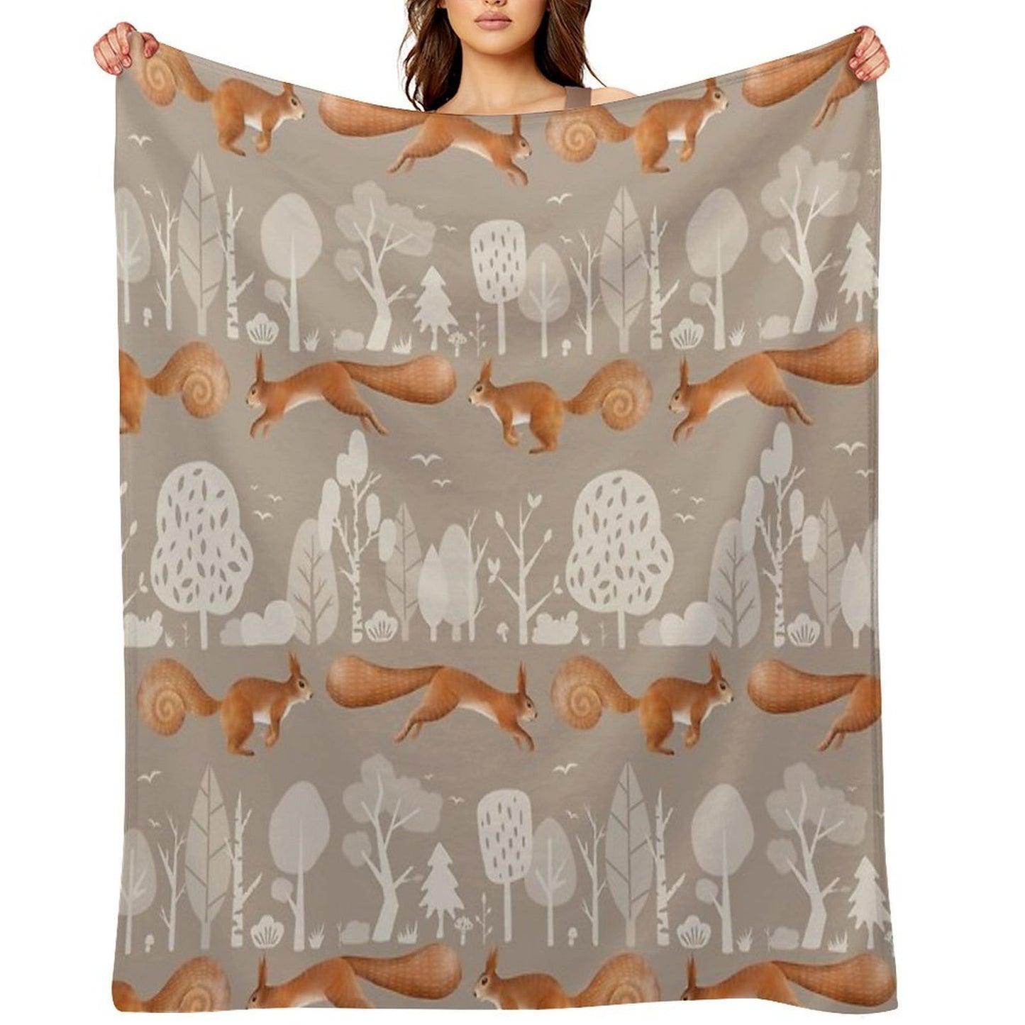 Cute Squirrel Throw Blanket