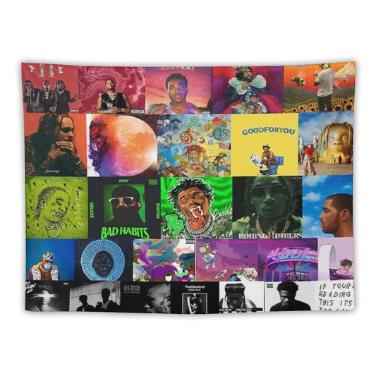 Album Cover Collage Tapestry