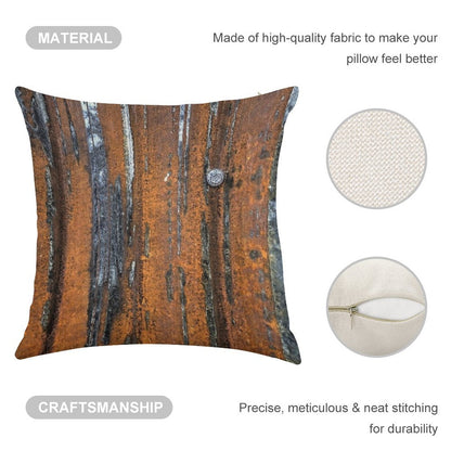 Rust Linen Throw Pillow Cover