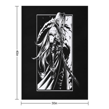The Man in Black Cape Throw Blanket