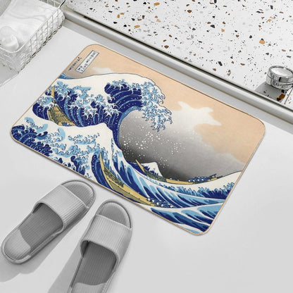 The Great Wave Off Kanagawa by Katsushika Hokusai Bath Mat