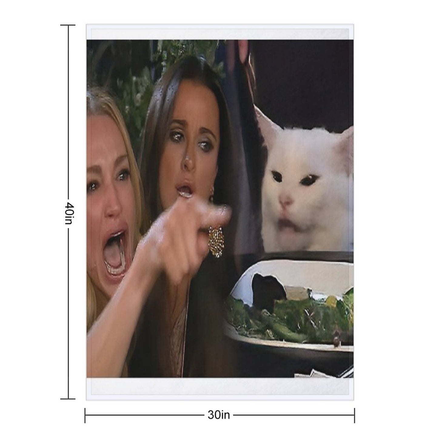 Woman Yelling at A Cat Throw Blanket