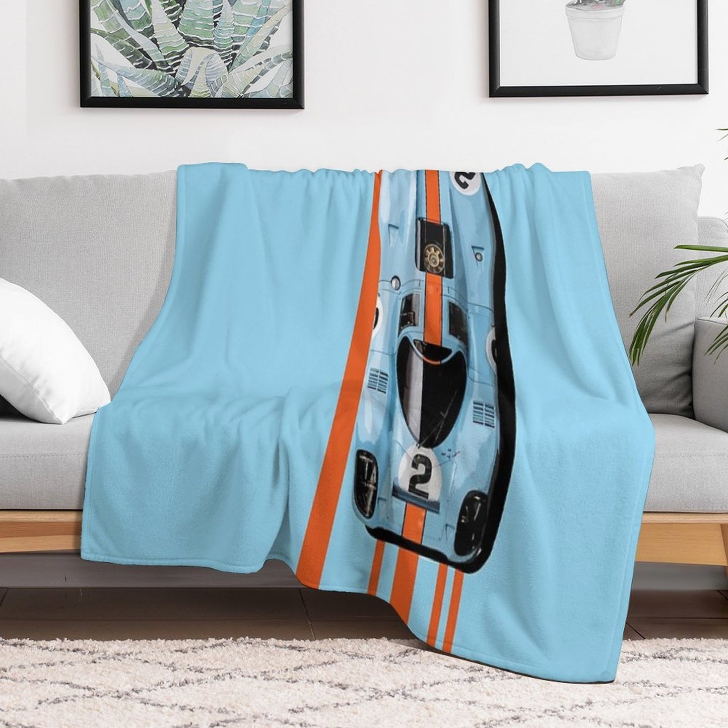 Porsch 917 1971 No 2 Daytona 24H 1970 Throw Blanket