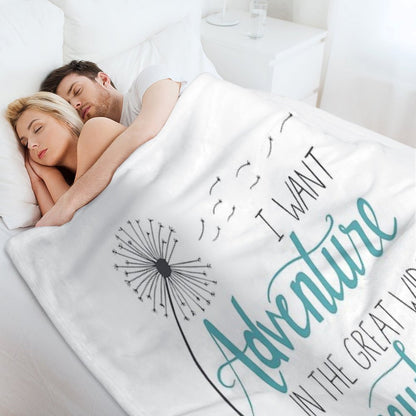 I Want Adventure Throw Blanket