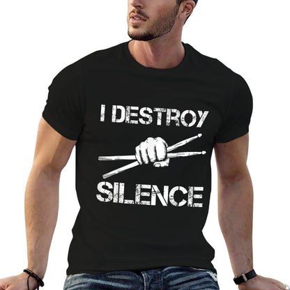 Drummer Art Drumsticks Men Women Drum Set Drumming Lovers T-Shirt