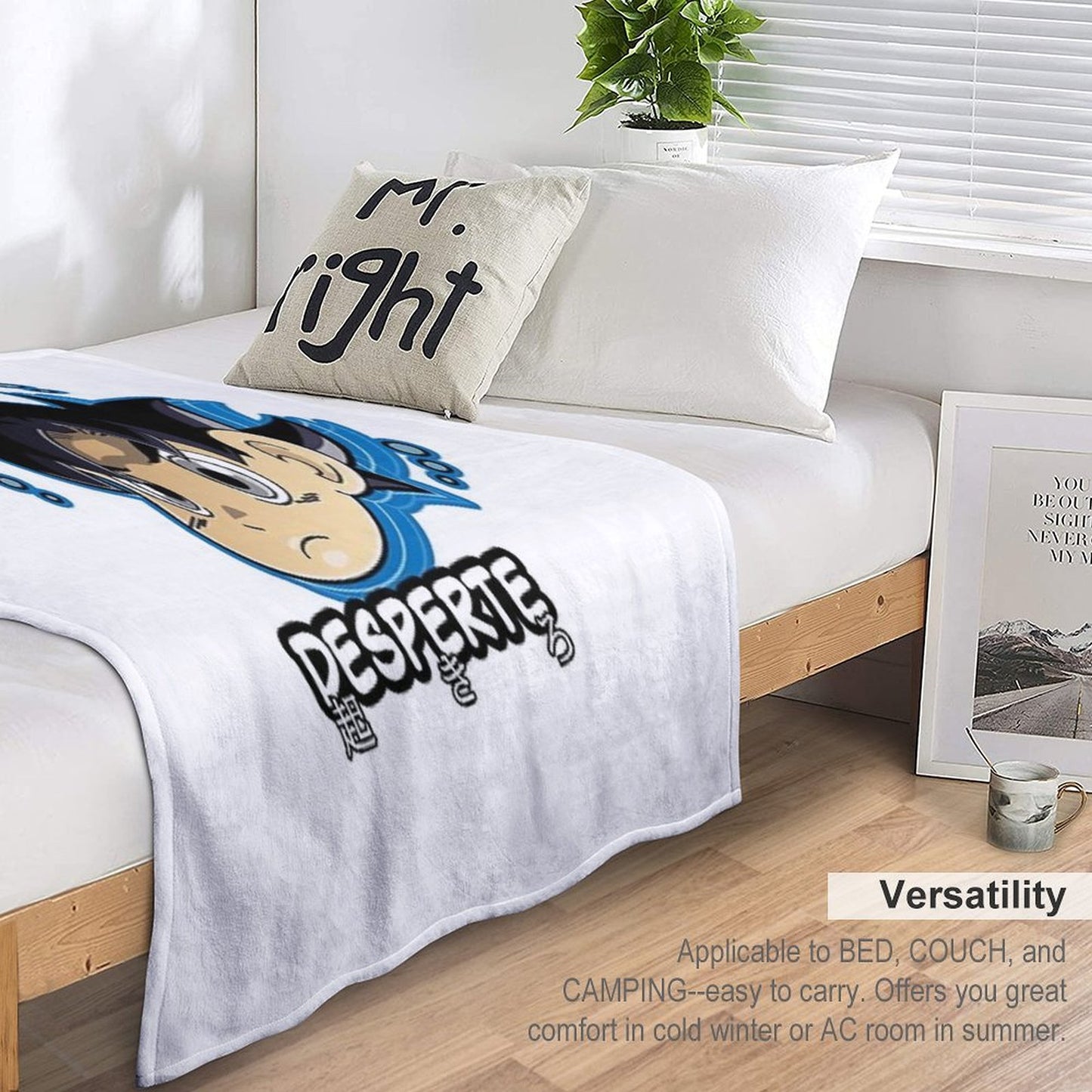 Chibi Ultra Instinct Goku Throw Blanket