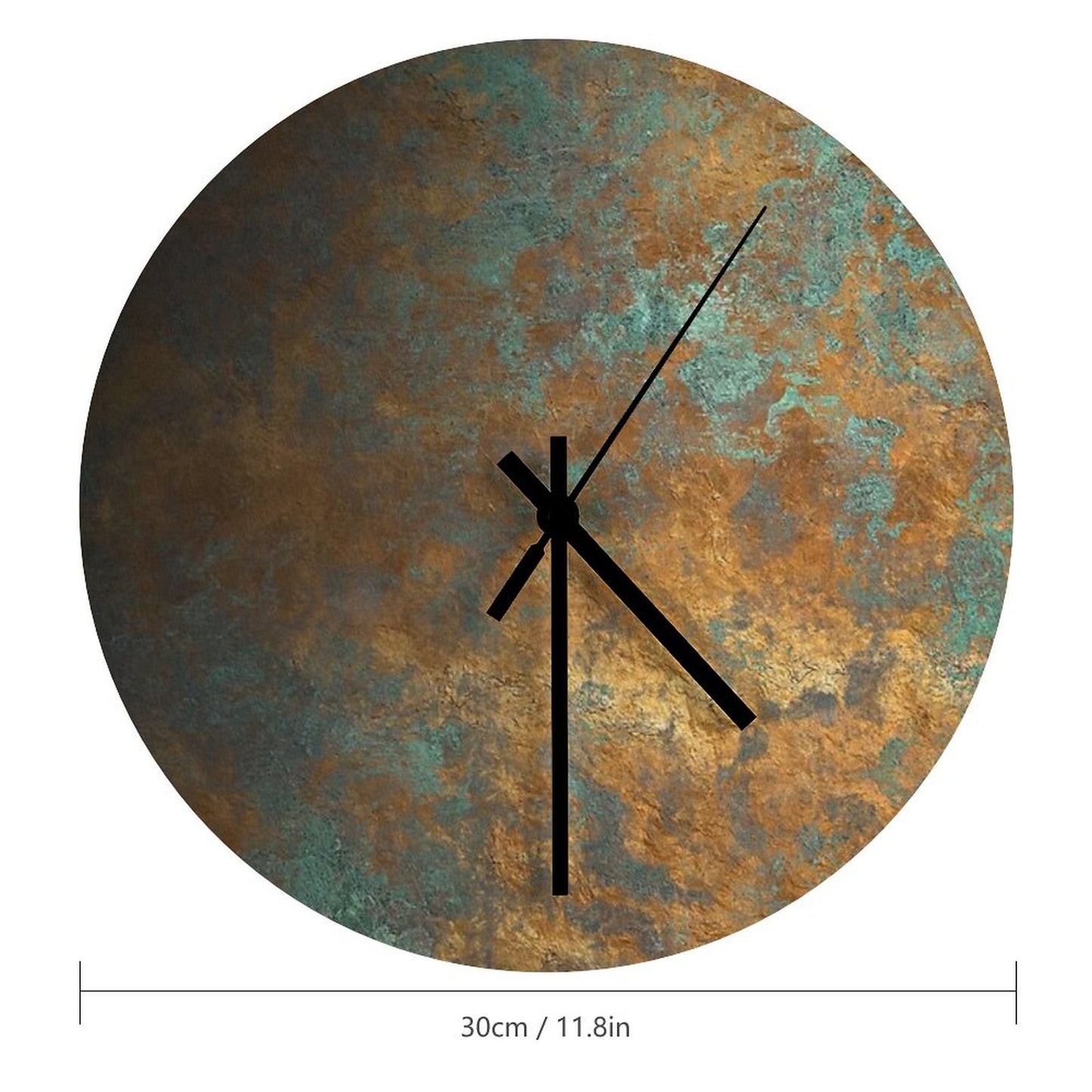 Oxidized Copper Wall Clock