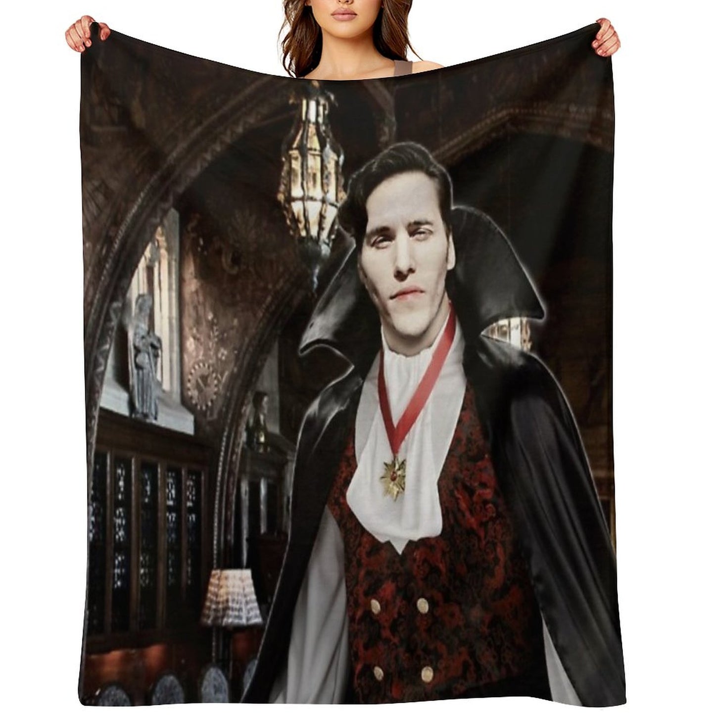 Vampire Jerma Throw Blanket