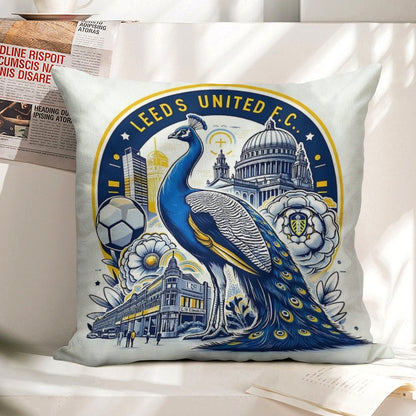 Leeds United Football Club Artwork Linen Throw Pillow Cover