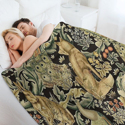 William Morris Forest Fabric Throw Blanket