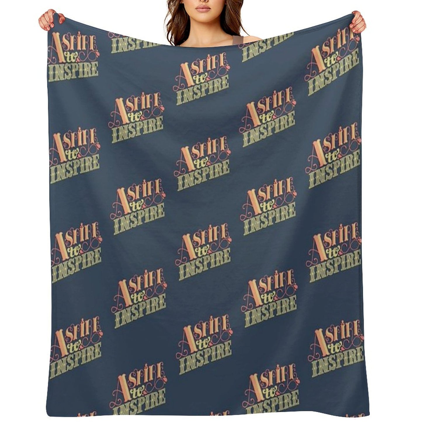 Aspire to Inspire Throw Blanket