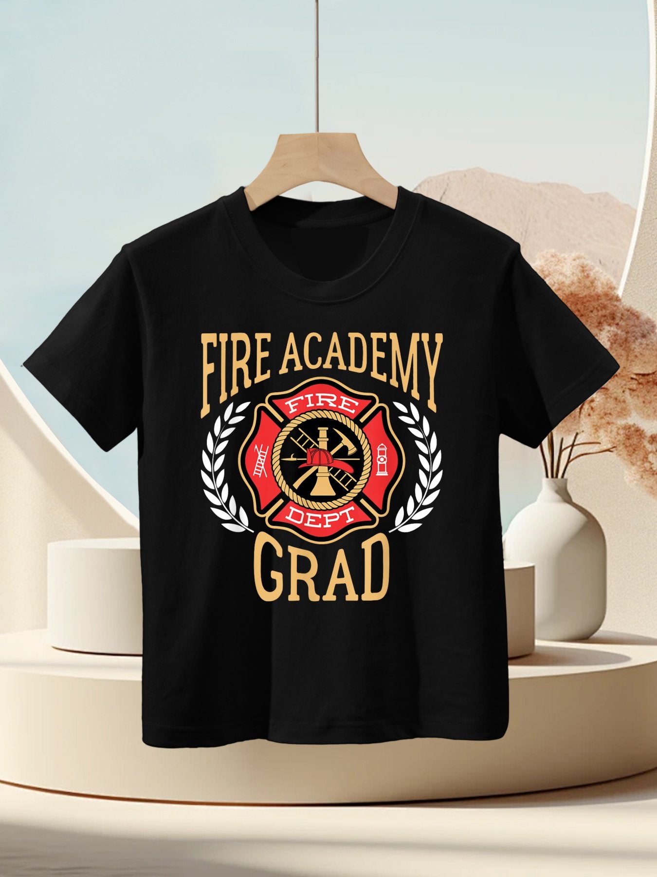 Fire Academy Grad Graduation Kids T-Shirt