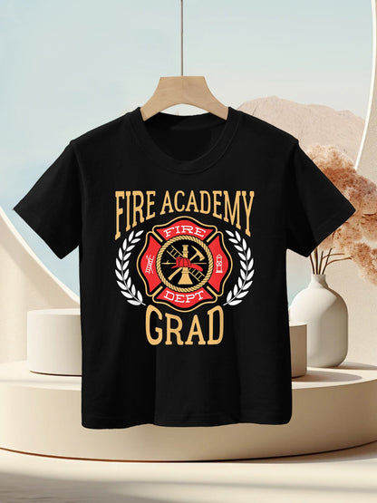 Fire Academy Grad Graduation Kids T-Shirt