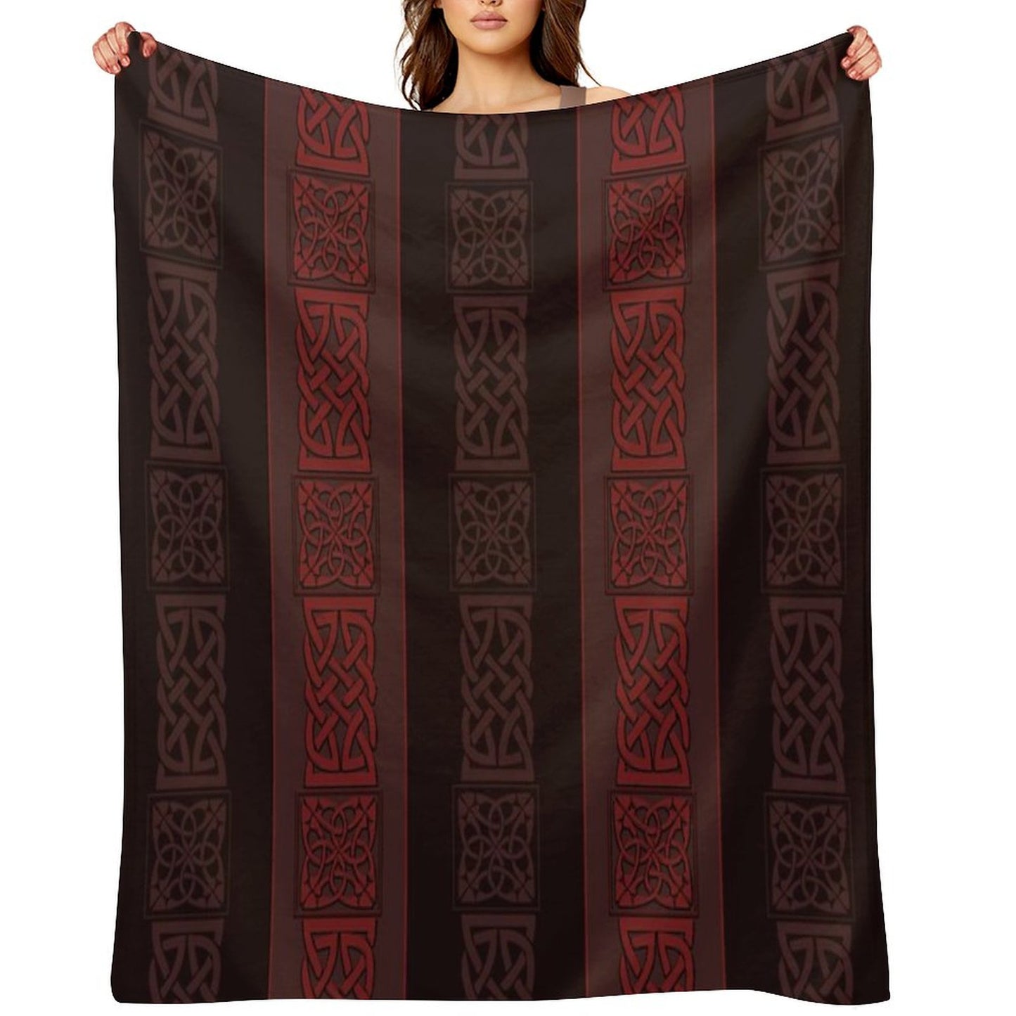 Viking Dark Red Throw Blanket