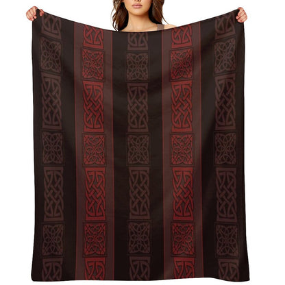 Viking Dark Red Throw Blanket