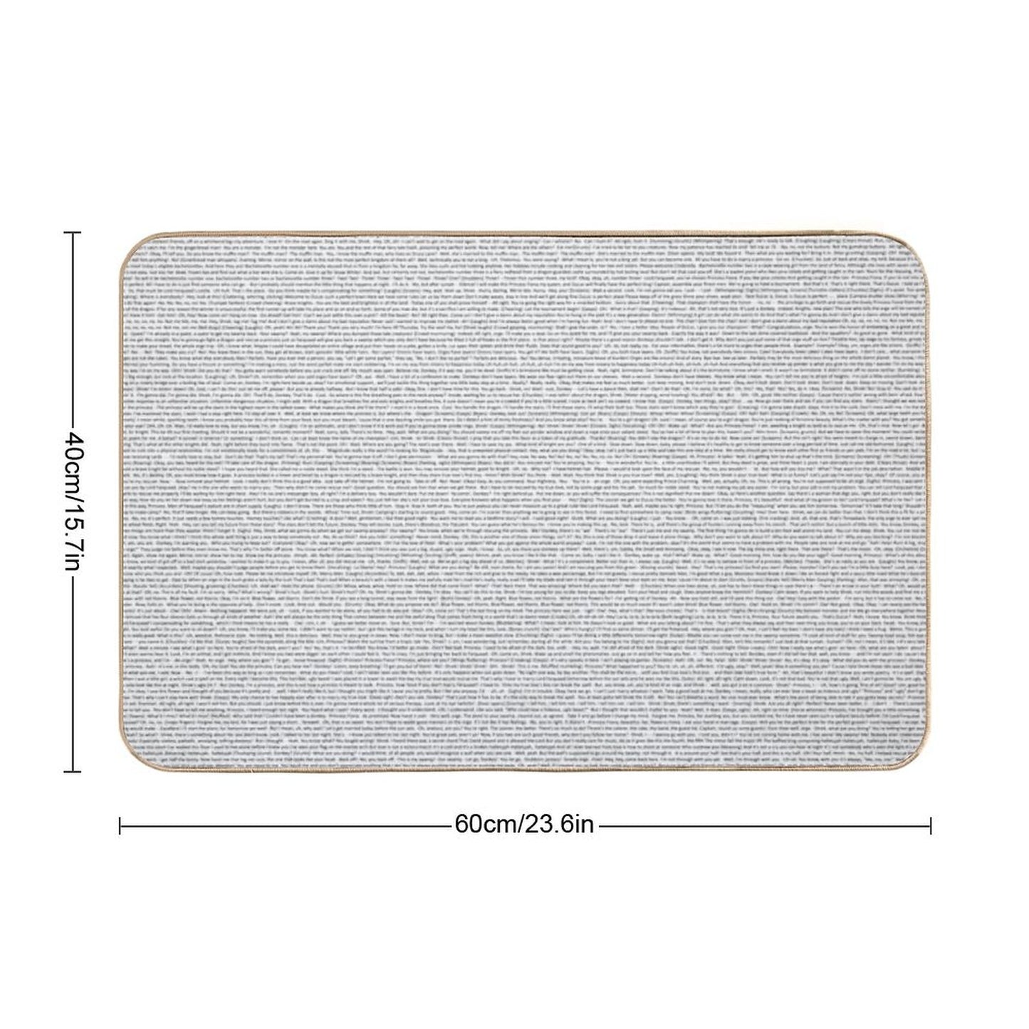 Entire Shrek Script Bath Mat