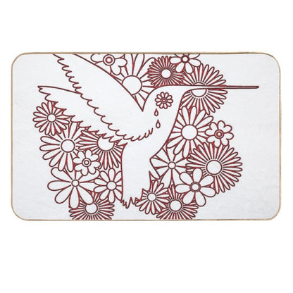 Picaflor Red Flowers Day of Dead Picaflor Clothing  Absorbent Bath Mat