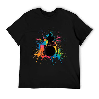 Drummer Colorful Drums Drumming Music Lover T-Shirt