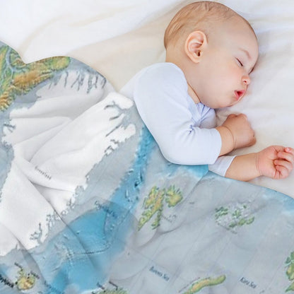 Huge Detailed World Map - Great for Homeschooling Throw Blanket