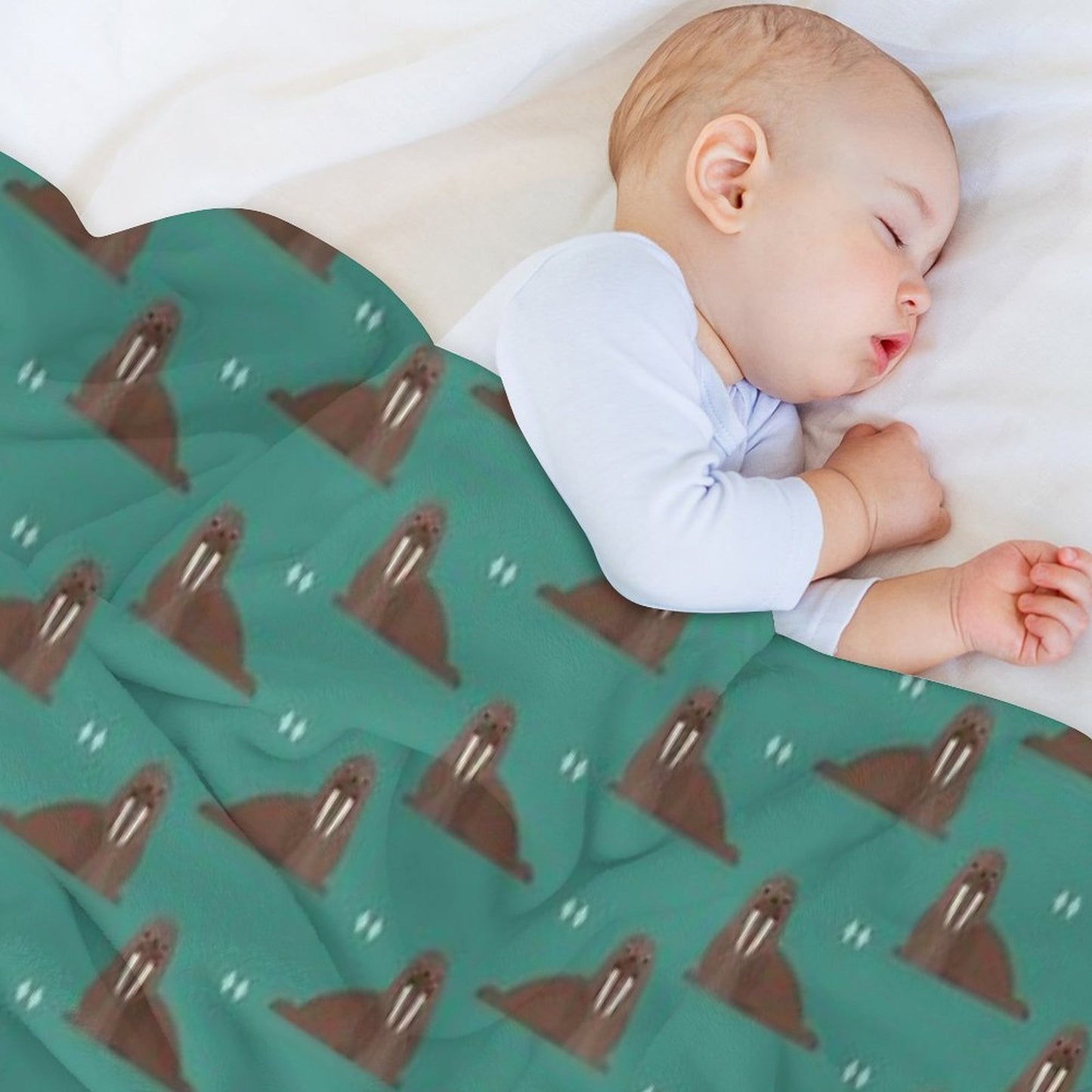 Walrus Party Throw Blanket