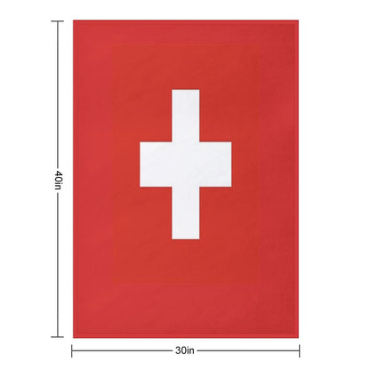 Switzerland National Flag T-Shirt - Swiss Sticker Bedspread Duvet Throw Blanket