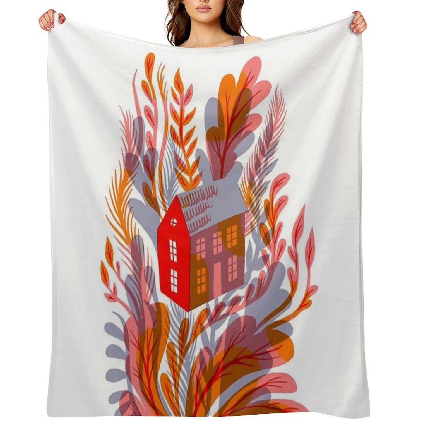 House Flower (Morning) Throw Blanket