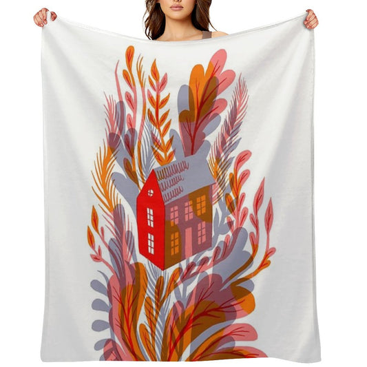 House Flower (Morning) Throw Blanket