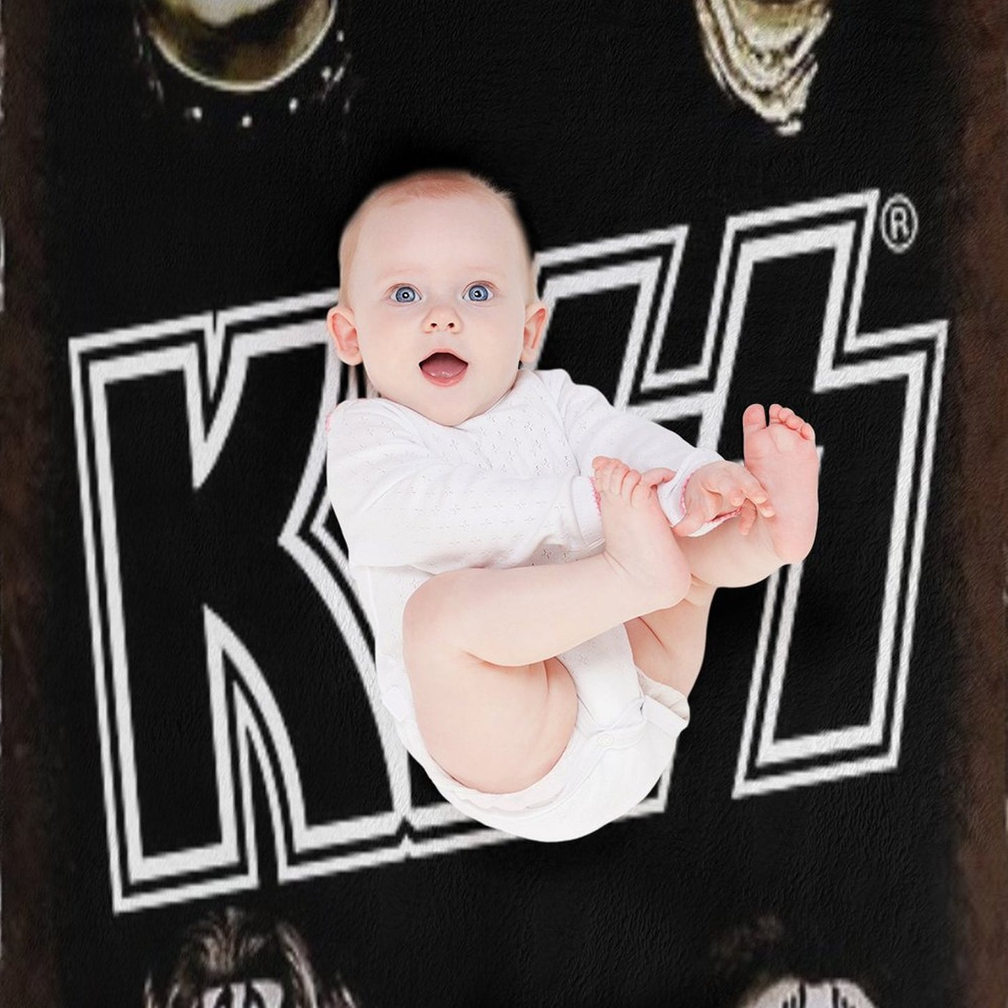 Vintage Kiss Original Band Throw Blanket